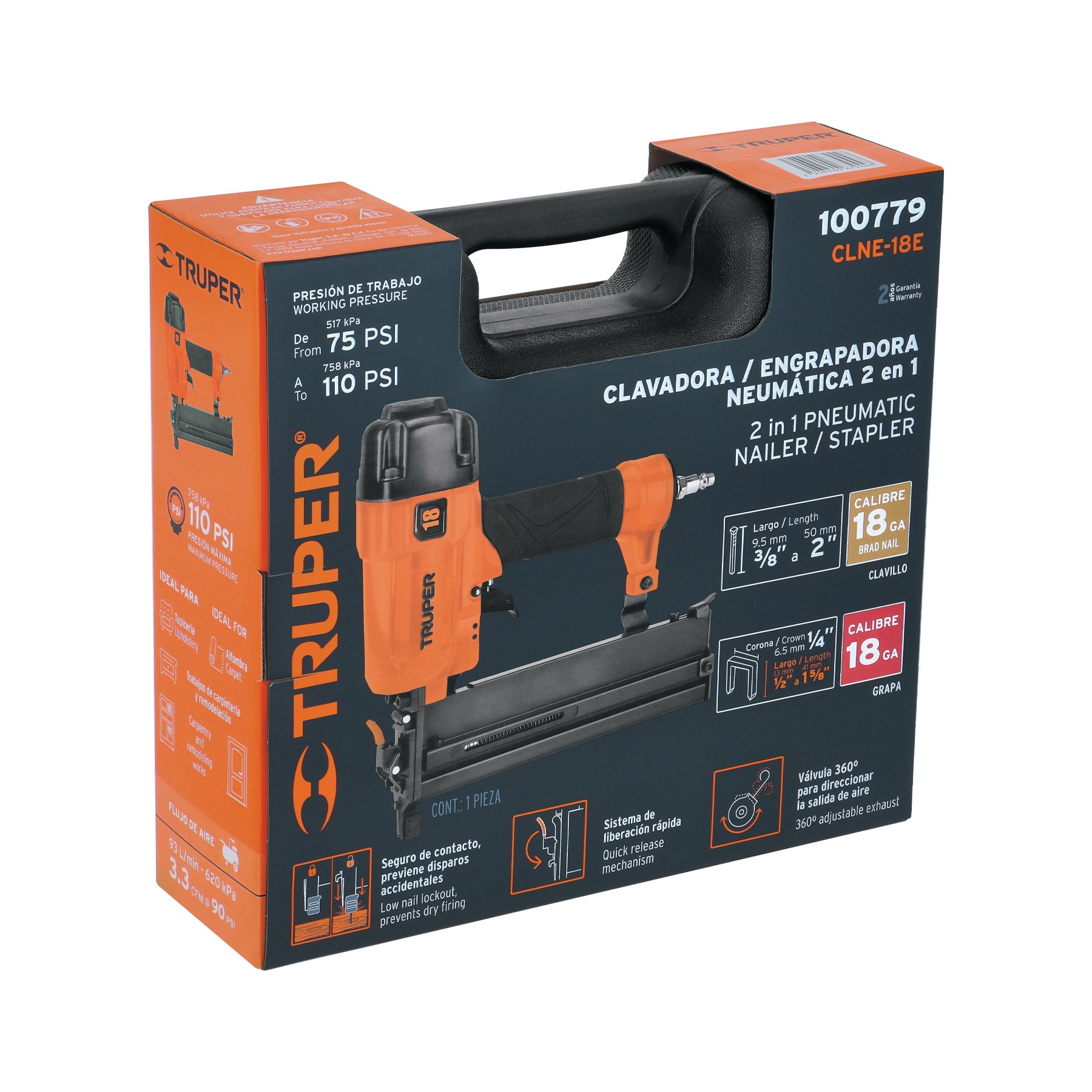 2 x 1 Clavadora y Engrapadora Neumática 2 EN 1 TRUPER®